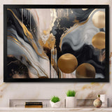 Grey And Gold Captivating Marble - Abstract Canvas Wall Art