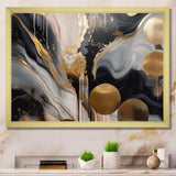 Grey And Gold Captivating Marble - Abstract Canvas Wall Art