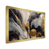 Grey And Gold Captivating Marble - Abstract Canvas Wall Art