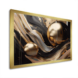 Gold And Black Captivating Marble I - Abstract Canvas Wall Art