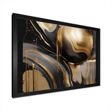 Gold And Black Captivating Marble IV - Abstract Canvas Wall Art