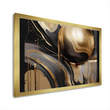 Gold And Black Captivating Marble IV - Abstract Canvas Wall Art