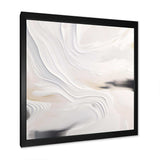 White And Gold Ripples Of Stone - Abstract Canvas Wall Art