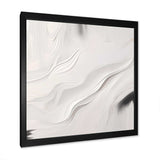 White And Grey Ripples Of Stone V - Abstract Canvas Wall Art