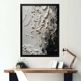 White And Black Tranquility Unleashed IV - Abstract Canvas Wall Art