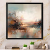 Brown Abstracted Nature I - Landscapes Canvas Wall Art