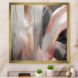 Pink Rosegold Circle Complexity I - Abstract Canvas Wall Art