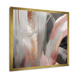 Pink Rosegold Circle Complexity I - Abstract Canvas Wall Art