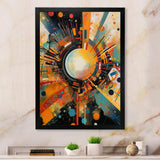 Orange Retro Vibe Background IV - Abstract Canvas Wall Art