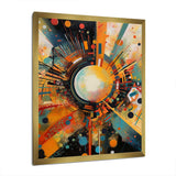 Orange Retro Vibe Background IV - Abstract Canvas Wall Art