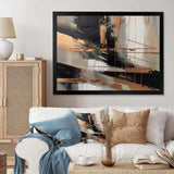 Brown And Black Beyond Boundaries III - Abstract Canvas Wall Art