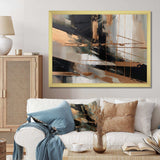 Brown And Black Beyond Boundaries III - Abstract Canvas Wall Art