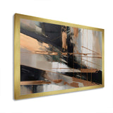 Brown And Black Beyond Boundaries III - Abstract Canvas Wall Art