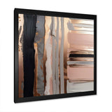 Rosegold And Pink Forms In Contemporary I - Abstract Canvas Wall Art