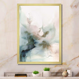 Green And Cream Essence Of Modernity II - Abstract Canvas Wall Art