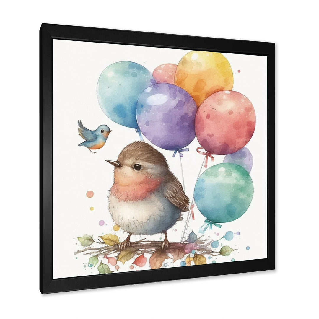 Brown Illustration Detailed Baby Bird - Bird Wall Decor