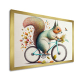 White Squirrel Riding Bike - White Squirrel Wall Art