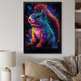 Colorful Squirrel - Blue Squirrel Wall Art