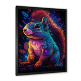 Colorful Squirrel - Blue Squirrel Wall Art