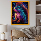 Colorful Squirrel - Blue Squirrel Wall Art