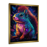 Colorful Squirrel - Blue Squirrel Wall Art