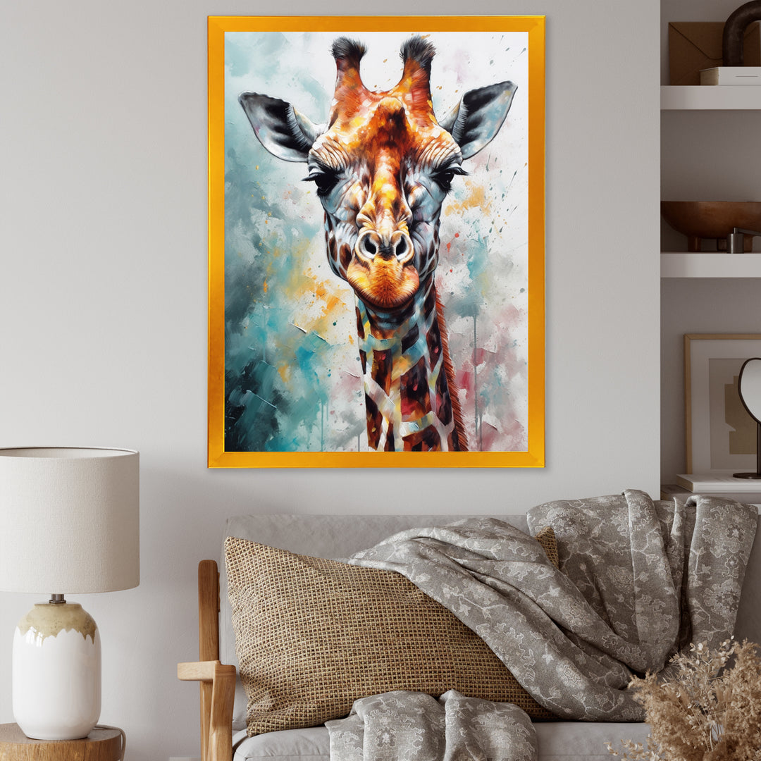 Abstract Giraffe Portrait - Giraffe Home Decor Art