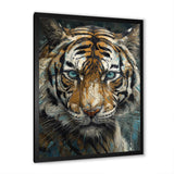 Yellow Tiger Portrait - Tiger Canvas Wall Art