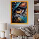 Blue Spiritual Owl Eye - Owl Bedroom Wall Art