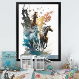 Three Horse Stampede - Horse Wall Decor