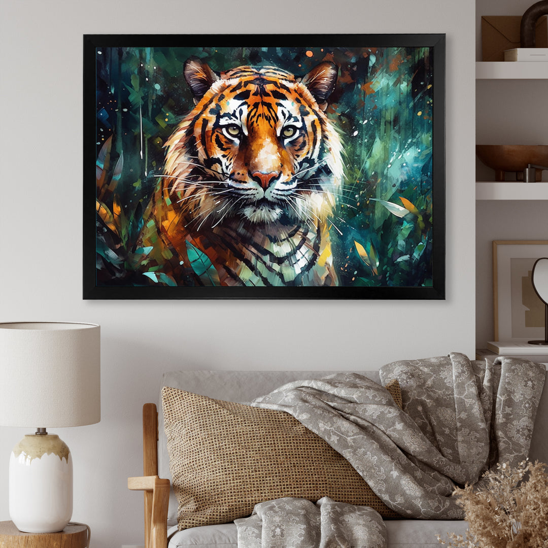 Colorful Tiger In The Wild - Yellow Tiger Wall Art