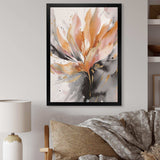 Orange And Grey Mesmerizing Marble Abstraction - Abstract Canvas Wall Art