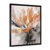 Orange And Grey Mesmerizing Marble Abstraction - Abstract Canvas Wall Art