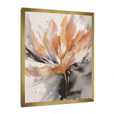 Orange And Grey Mesmerizing Marble Abstraction - Abstract Canvas Wall Art