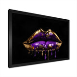 Gold Lips Of Luxury III - Fashion Canvas Wall Art