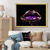 Gold Lips Of Luxury III - Fashion Canvas Wall Art