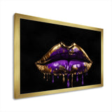 Gold Lips Of Luxury III - Fashion Canvas Wall Art