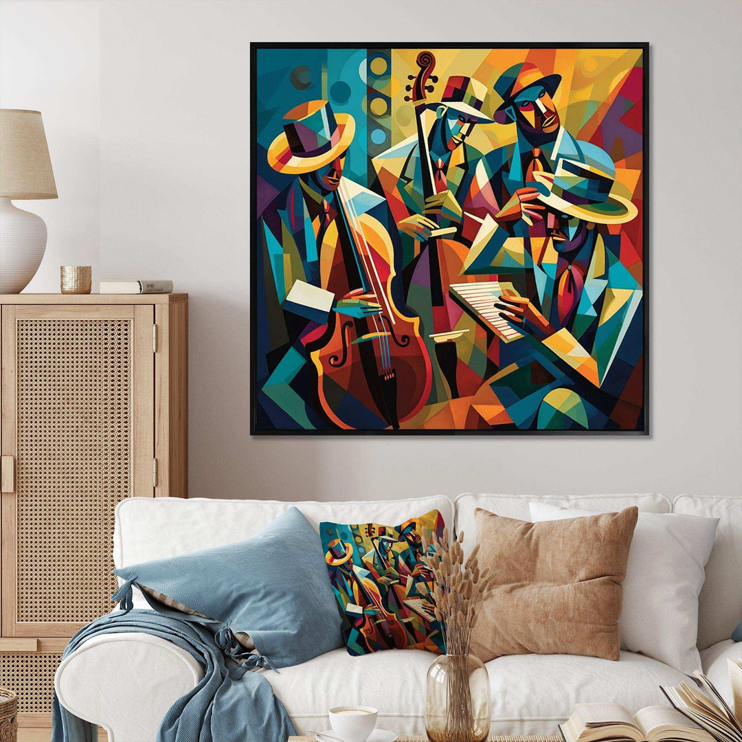 Jazz Performance On Stage I - Music Canvas Wall Art