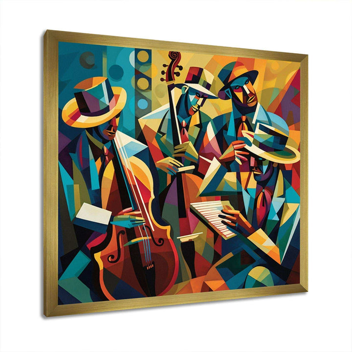 Jazz Performance On Stage I - Music Canvas Wall Art
