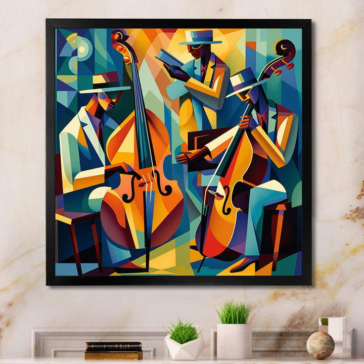 Jazz Performance On Stage II - Music Canvas Wall Art