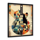 Cubism Guitar - Music Canvas Wall Art