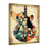 Cubism Guitar - Music Canvas Wall Art