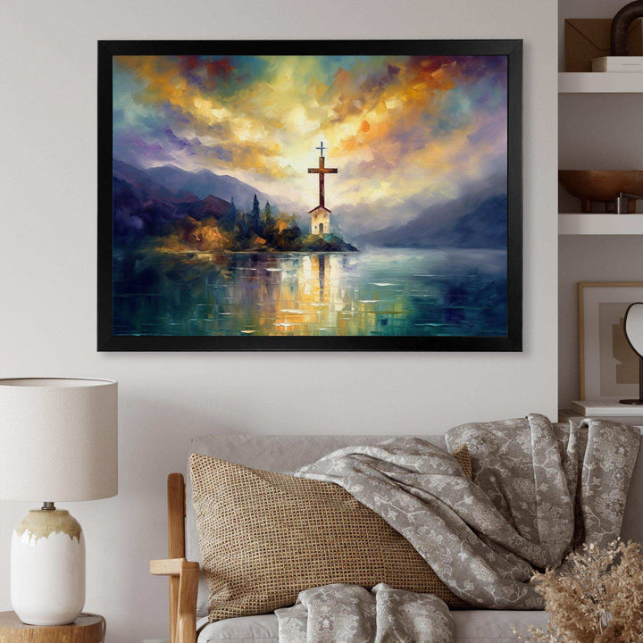 Religious Cross Reflections - Spiritual Canvas Wall Art