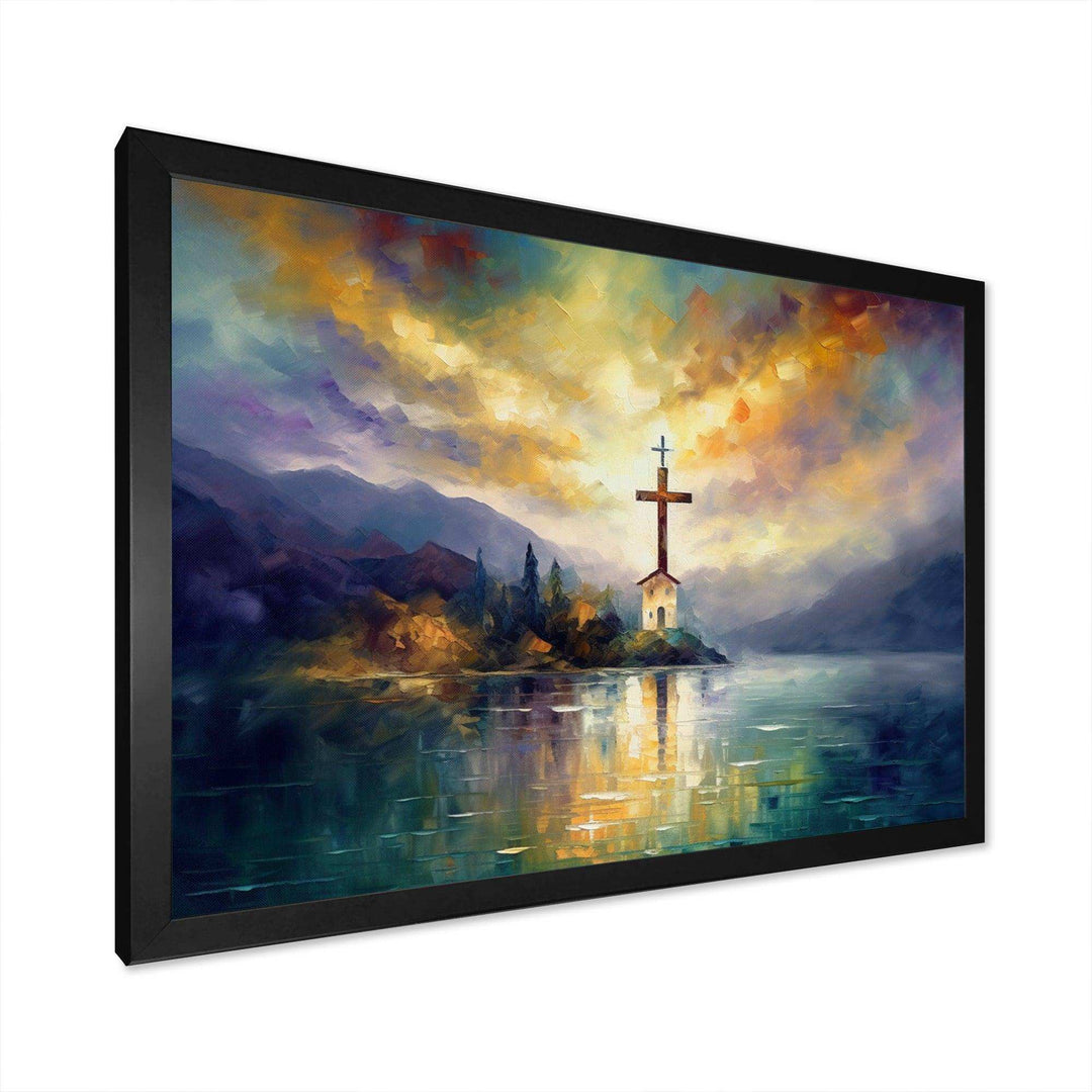 Religious Cross Reflections - Spiritual Canvas Wall Art
