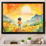 Child Running Free - Fantasy Canvas Wall Art