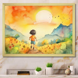 Child Running Free - Fantasy Canvas Wall Art