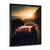 Red And Yellow Artistic Tributes To Retro Cars - Cars Retro Canvas Wall Art