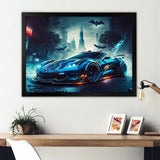 Blue And Black Exotic Car Velocity I - Cars Race Exotic Canvas Wall Art