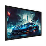 Blue And Black Exotic Car Velocity I - Cars Race Exotic Canvas Wall Art