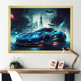 Blue And Black Exotic Car Velocity I - Cars Race Exotic Canvas Wall Art