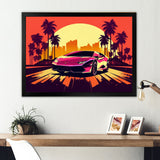 Red And Grey Race Car Elegance I - Cars Retro Canvas Wall Art